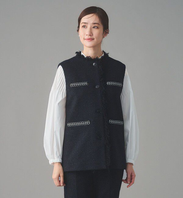 UNITED ARROWS「2トーン ツイードライク ベスト」|ベスト・ジレ|