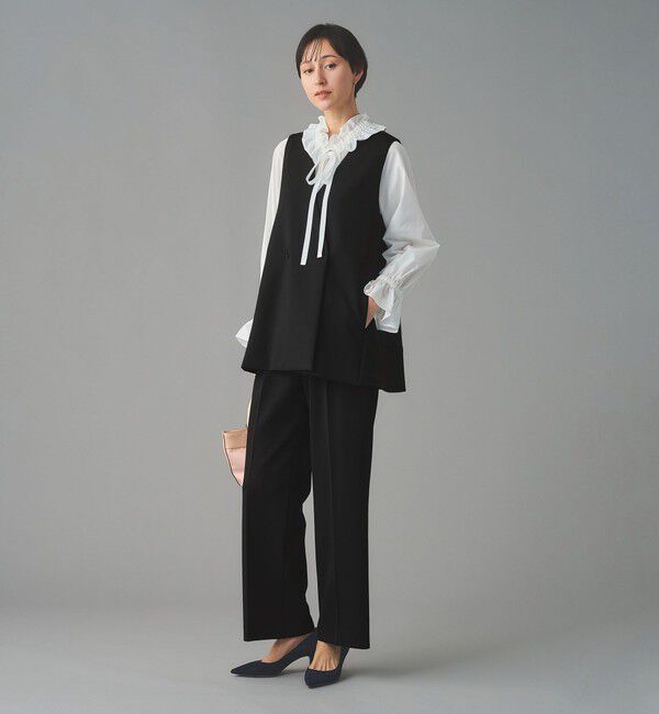 UNITED ARROWS「SPONGY タック ワイドパンツ」|スラックス|