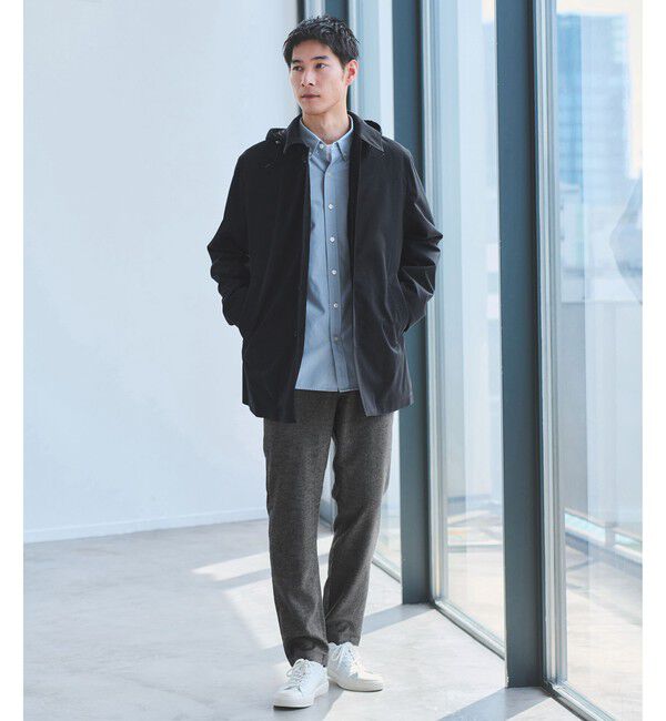 UNITED ARROWS green label relaxing「ルミレットウール TAION フード バルカラーコート -撥水-」|ステンカラーコート|