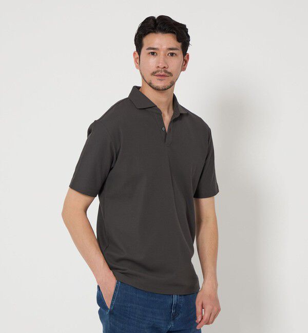 BEAUTY&YOUTH UNITED ARROWS「【WEB限定 WARDROBE SMART】ステイ クリーン ピケ スキッパー ポロシャツ【抗菌・防臭】」|ポロシャツ|