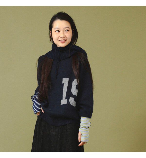 BEAMSBOY「ビッグ ロゴ クルー」|ニット・セーター|