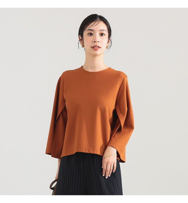 Demi-Luxe BEAMS 「レーヨン ナイロン ポンチスリット プルオーバー」|Tシャツ・カットソー|