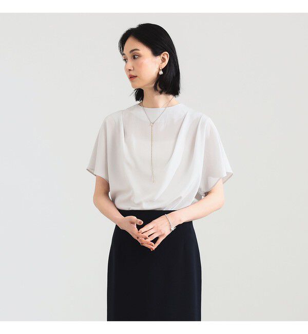 Demi-Luxe BEAMS 「タック シアー ブラウス」|シャツ・ブラウス|