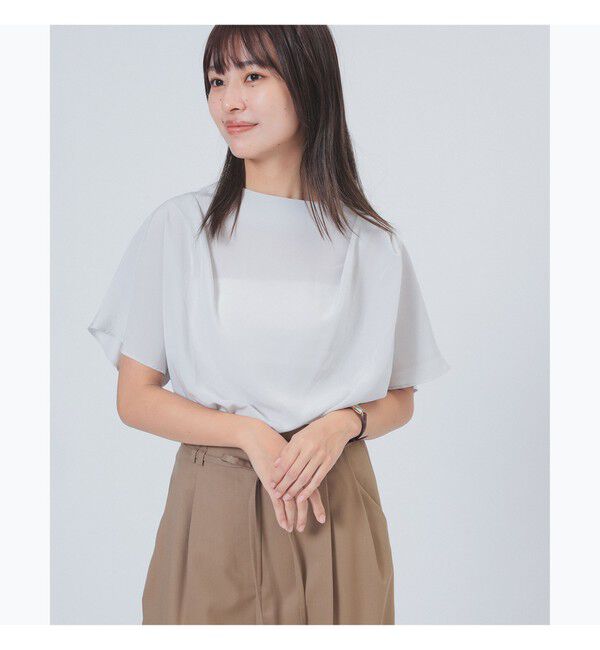 Demi-Luxe BEAMS 「タック シアー ブラウス」|シャツ・ブラウス|