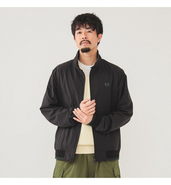 BEAMS「【別注】FRED PERRY / ハリントンジャケット 25SS」|ブルゾン・スタジャン|BLACK