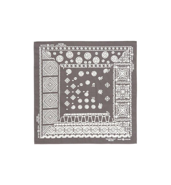 BEAMS「【別注】ELEPHANT BRAND / クレイジーバンダナ」|ハンカチ|GREY
