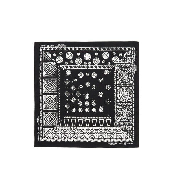 BEAMS「【別注】ELEPHANT BRAND / クレイジーバンダナ」|ハンカチ|BLACK