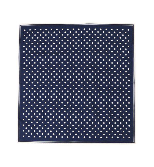 SHIPS for women「ドットハンカチーフ」|ハンカチ|コバルトブルー
