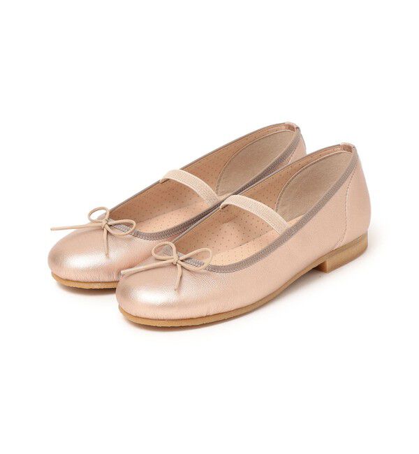 SHIPS KIDS「Ladybug Kids:リボン バレエ シューズ」|バレエシューズ|ゴールド