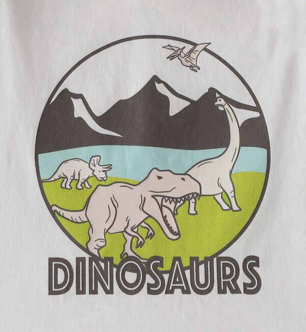 SHIPS KIDS「SHIPS KIDS:100～130cm / 恐竜 UV プリント 長袖 TEE」|Tシャツ・カットソー|