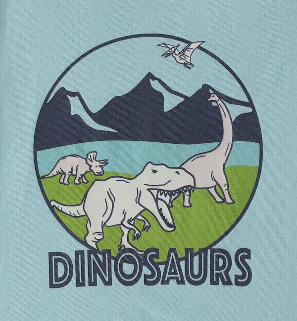 SHIPS KIDS「SHIPS KIDS:100～130cm / 恐竜 UV プリント 長袖 TEE」|Tシャツ・カットソー|