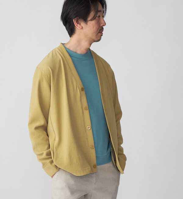 SHIPS「SHIPS: 小松マテーレ ダブルクロス ニット Vネック カーディガン」|カーディガン|