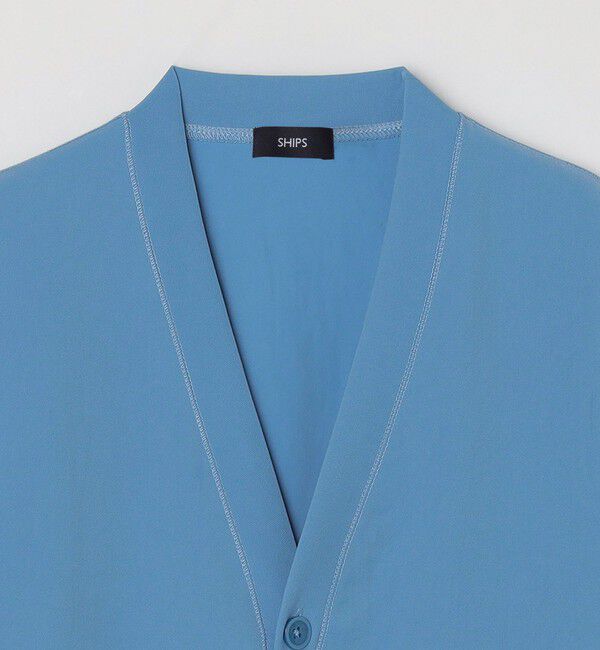 SHIPS「SHIPS: 小松マテーレ ダブルクロス ニット Vネック カーディガン」|カーディガン|