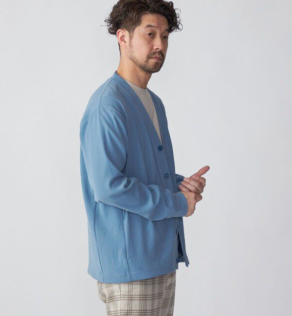 SHIPS「SHIPS: 小松マテーレ ダブルクロス ニット Vネック カーディガン」|カーディガン|