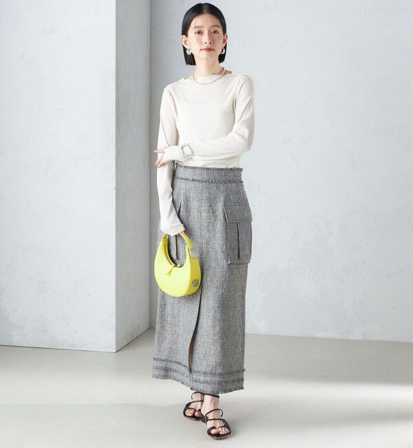 SHIPS for women「〈手洗い可能〉ドライタッチ テレコ ボートネック プルオーバー」|Tシャツ・カットソー|