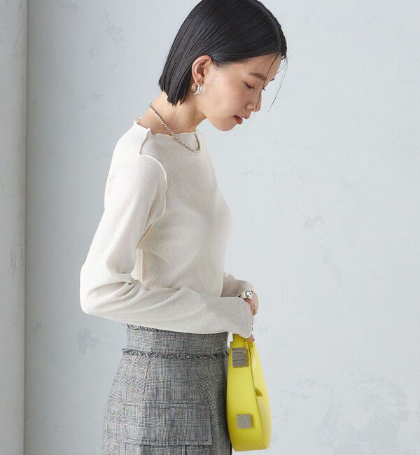 SHIPS for women「〈手洗い可能〉ドライタッチ テレコ ボートネック プルオーバー」|Tシャツ・カットソー|