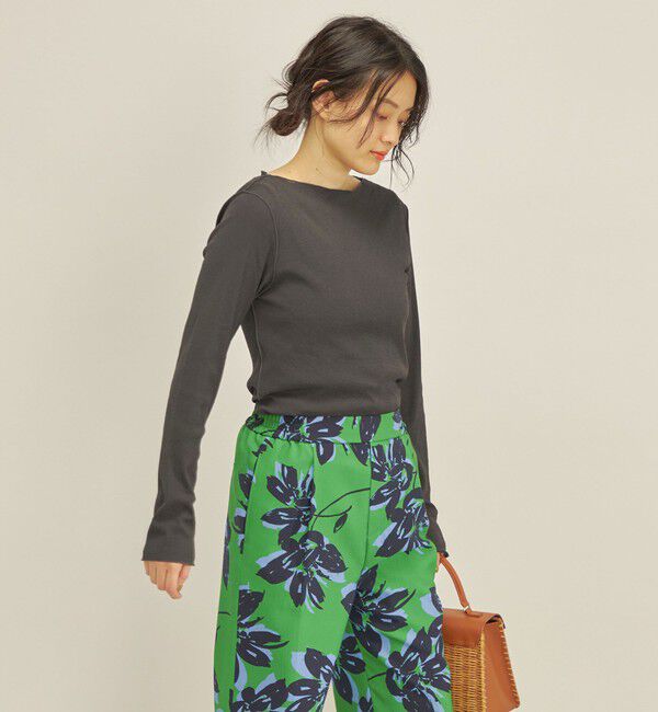 SHIPS for women「〈手洗い可能〉ドライタッチ テレコ ボートネック プルオーバー」|Tシャツ・カットソー|