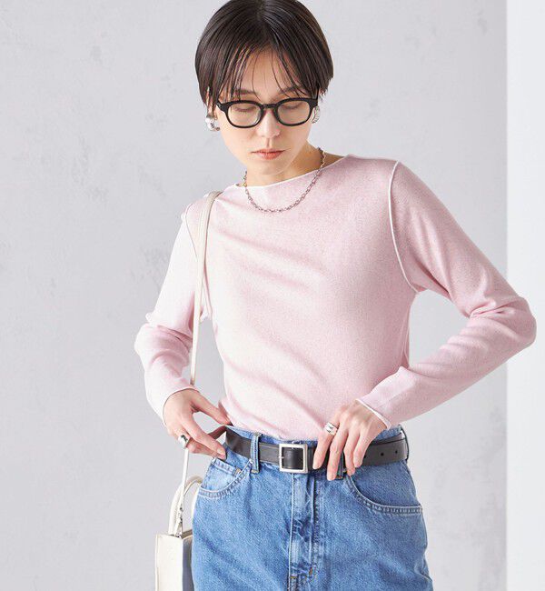 SHIPS for women「〈手洗い可能〉ドライタッチ テレコ ボートネック プルオーバー」|Tシャツ・カットソー|