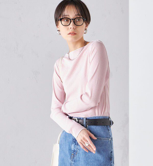 SHIPS for women「〈手洗い可能〉ドライタッチ テレコ ボートネック プルオーバー」|Tシャツ・カットソー|