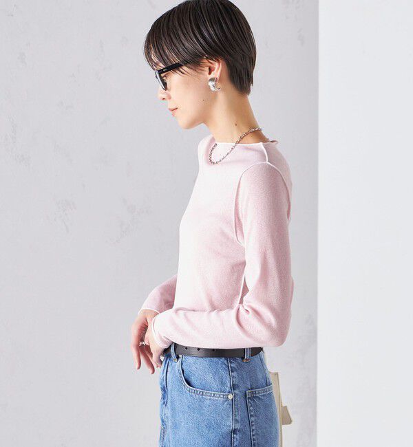 SHIPS for women「〈手洗い可能〉ドライタッチ テレコ ボートネック プルオーバー」|Tシャツ・カットソー|