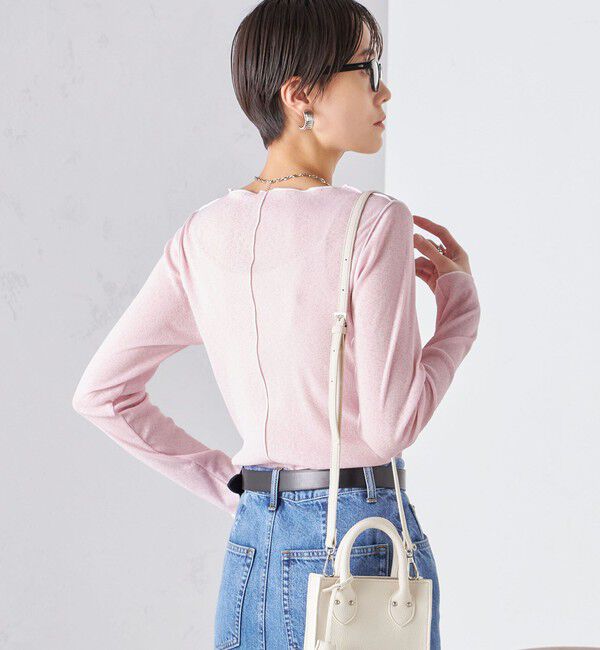 SHIPS for women「〈手洗い可能〉ドライタッチ テレコ ボートネック プルオーバー」|Tシャツ・カットソー|