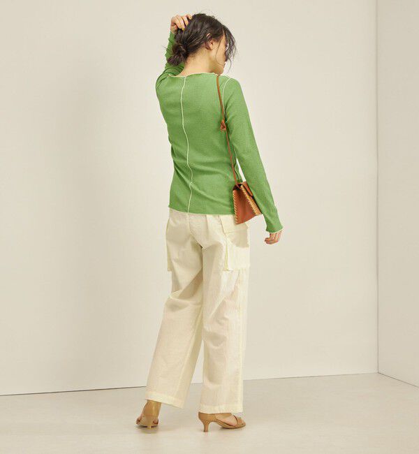 SHIPS for women「〈手洗い可能〉ドライタッチ テレコ ボートネック プルオーバー」|Tシャツ・カットソー|