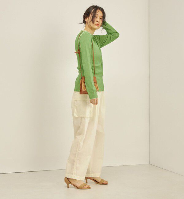 SHIPS for women「〈手洗い可能〉ドライタッチ テレコ ボートネック プルオーバー」|Tシャツ・カットソー|