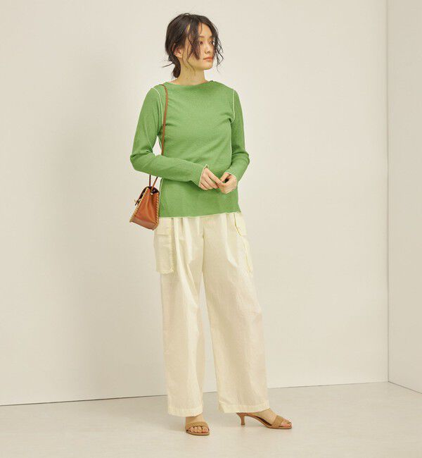 SHIPS for women「〈手洗い可能〉ドライタッチ テレコ ボートネック プルオーバー」|Tシャツ・カットソー|