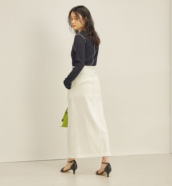 SHIPS for women「〈手洗い可能〉ドライタッチ テレコ ボートネック プルオーバー」|Tシャツ・カットソー|