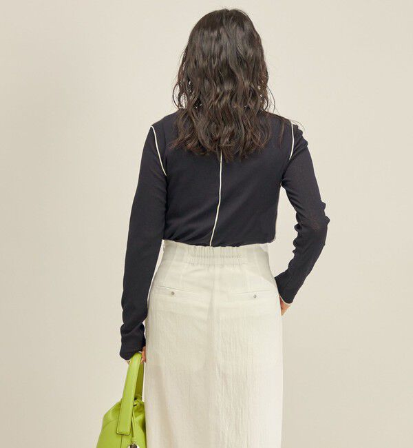 SHIPS for women「〈手洗い可能〉ドライタッチ テレコ ボートネック プルオーバー」|Tシャツ・カットソー|