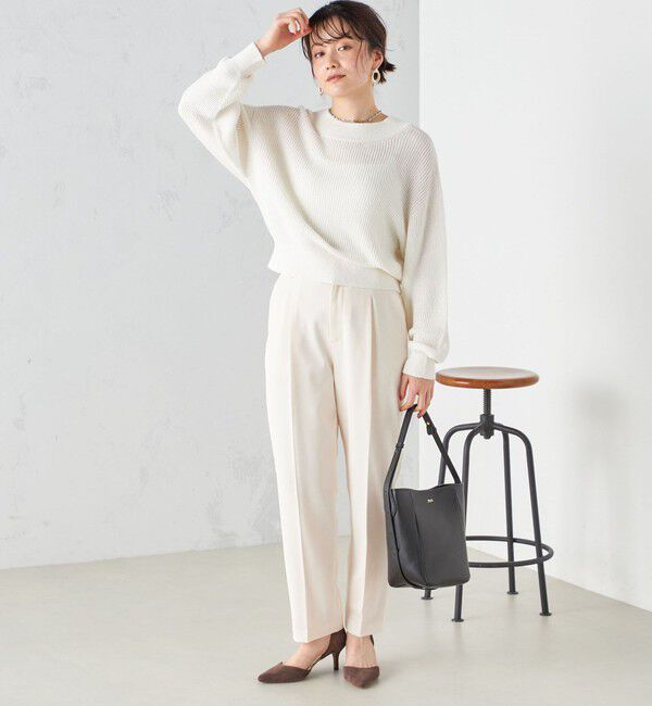 SHIPS for women「〈手洗い可能〉強撚 へビー ツイル テーパード パンツ 24SS ◇」|その他|