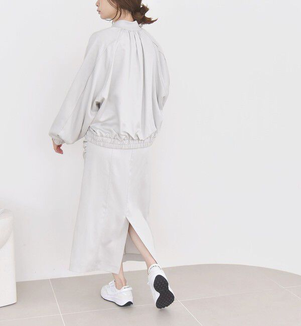 quaranciel「quaranciel:〈手洗い可能〉ツイル ギャザー タイト スカート（セットアップ対応）」|スカート|