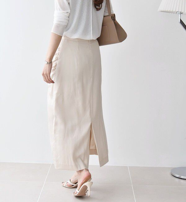 quaranciel「quaranciel:〈手洗い可能〉ツイル ギャザー タイト スカート（セットアップ対応）」|スカート|