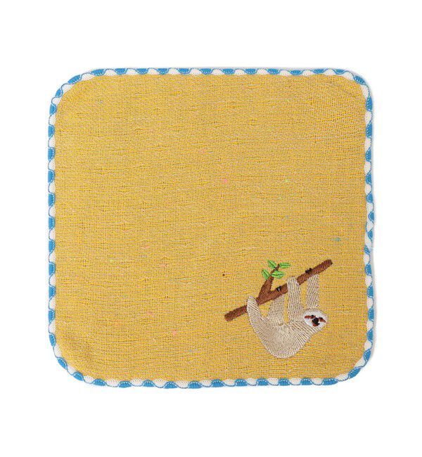 SHIPS KIDS「LAZY ANIMALS:キッズ ハンカチ」|ハンカチ|イエロー