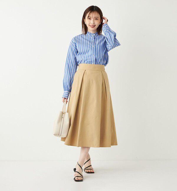 SHIPS Colors 「SHIPS Colors:〈洗濯機可能〉カラー タック スカート4」|フレア|