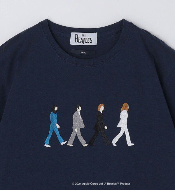 SHIPS「【WEB限定】SHIPS: THE BEATLES エンブロイダリー Tシャツ 24SS」|Tシャツ・カットソー|
