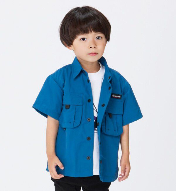 SHIPS Colors 「FIRST DOWN:〈撥水・洗濯機可能〉アウトドア ボックス シャツ(100~150cm)」|シャツ・ブラウス|