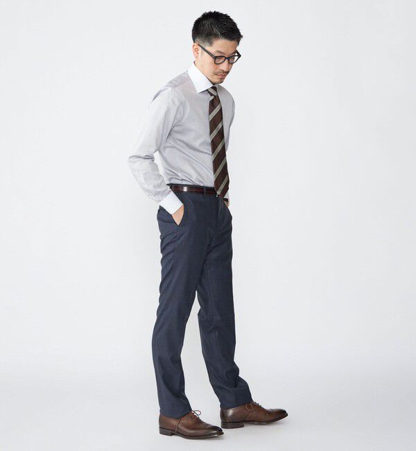 SHIPS「SHIPS: イージーアイロン ピケ ワイドカラー クレリック シャツ」|シャツ・ブラウス|