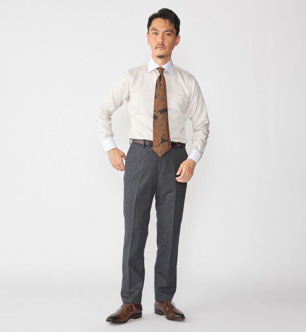 SHIPS「SHIPS: イージーアイロン ピケ ワイドカラー クレリック シャツ」|シャツ・ブラウス|