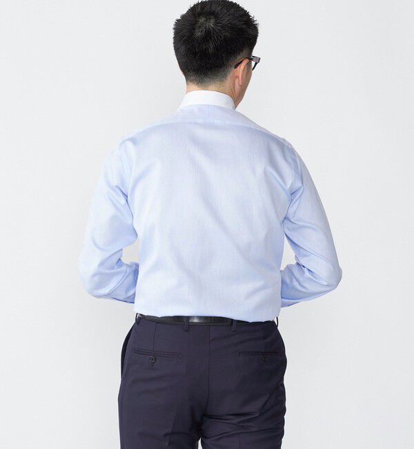 SHIPS「SHIPS: イージーアイロン ピケ ワイドカラー クレリック シャツ」|シャツ・ブラウス|