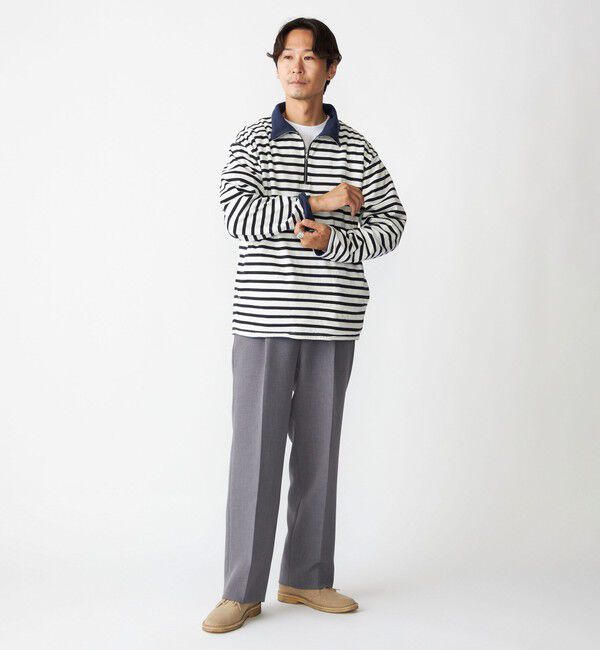 SHIPS「SHIPS: リバーシブル ボーダー フリース ハーフジップ プルオーバー」|プルオーバー|