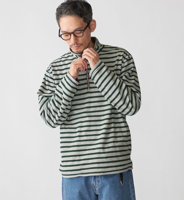 SHIPS「SHIPS: リバーシブル ボーダー フリース ハーフジップ プルオーバー」|プルオーバー|