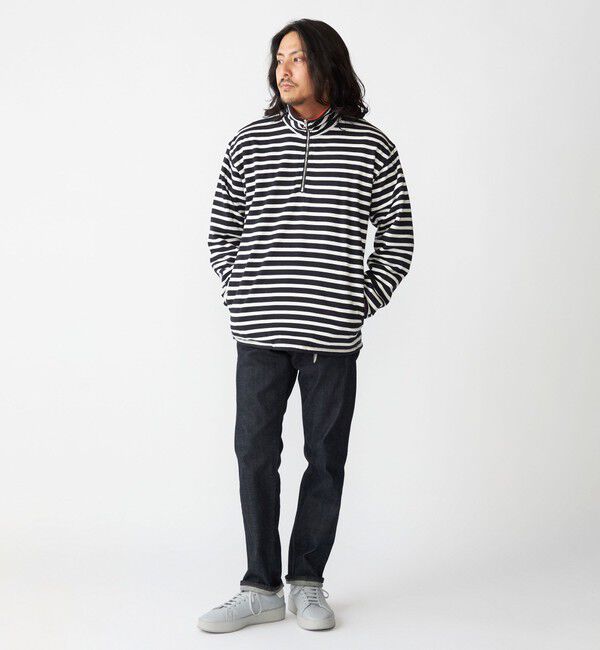 SHIPS「SHIPS: リバーシブル ボーダー フリース ハーフジップ プルオーバー」|プルオーバー|