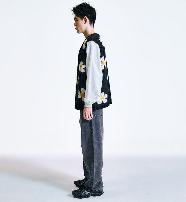 SHIPS「TOWNCRAFT:〈手洗い可能〉ヴィンテージ パターン 総柄 シャギー ニット ベスト」|ベスト・ジレ|