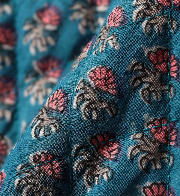 SHIPS for women「Soi-e:〈手洗い可能〉プリント キルティング リバース ベスト」|ベスト・ジレ|