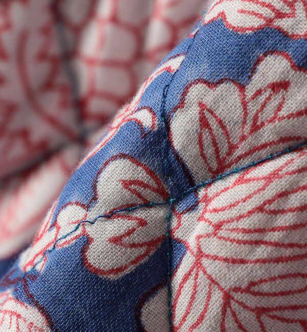 SHIPS for women「Soi-e:〈手洗い可能〉プリント キルティング リバース ベスト」|ベスト・ジレ|