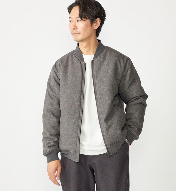 SHIPS「SHIPS: リバーシブル MA-1 ブルゾン」|ブルゾン・スタジャン|チャコールグレー