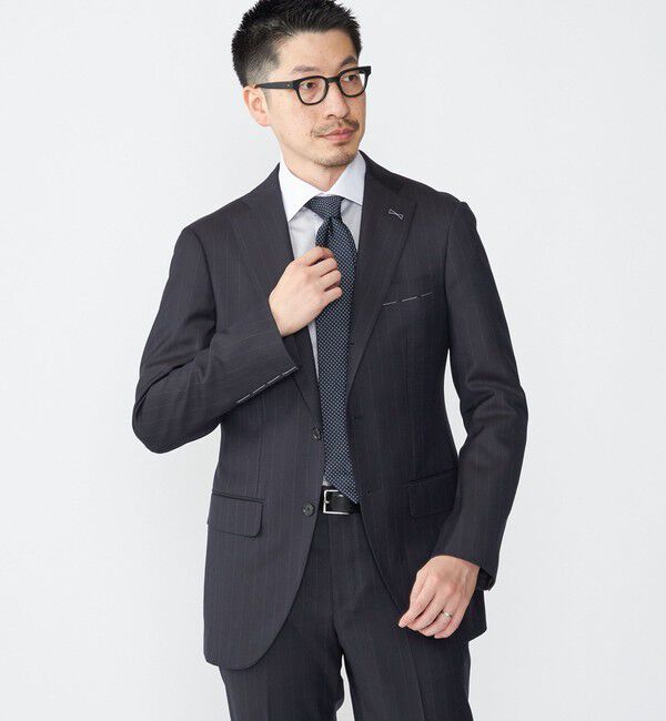 SHIPS「SHIPS: LORO PIANA ストライプ スーツ」|スーツ|ネイビー