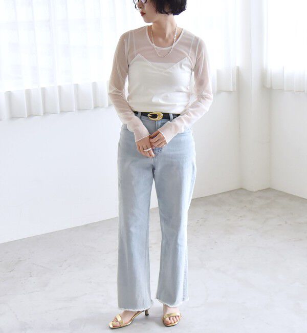 quaranciel「quaranciel:〈手洗い可能〉ベアデザイン チュール カットソー」|Tシャツ・カットソー|