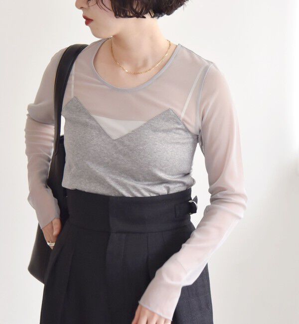 quaranciel「quaranciel:〈手洗い可能〉ベアデザイン チュール カットソー」|Tシャツ・カットソー|